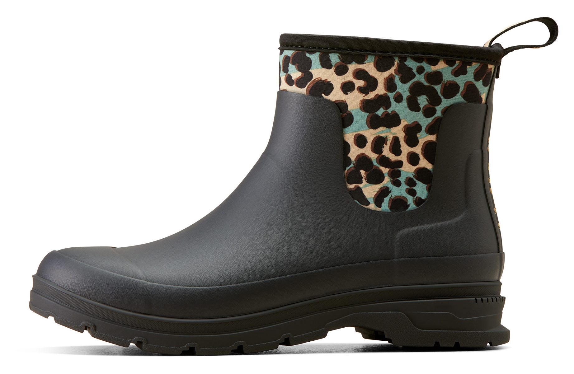 Ariat Kelmarsh Shortie Rubber Boot Black/Leopard Camo - Rider - Tally ...