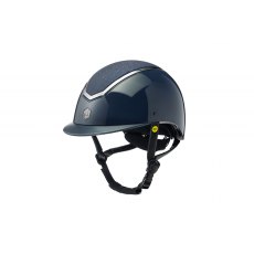 EQX Kylo Riding Hat Navy Gloss/Pewter Sparkly with MIPS