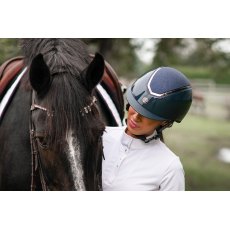 EQX Kylo Riding Hat Navy Gloss/Pewter Sparkly with MIPS