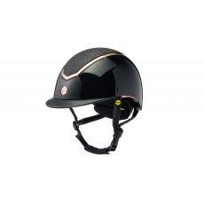EQX Kylo Riding Hat Black Gloss/Rose Gold with MIPS