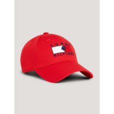 Tommy Hilfiger Montreal Water Repellent Flag Logo Cap Fierce Red