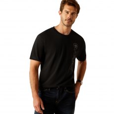 Ariat Men's Vertical Logo T-Shirt Black/Ebony