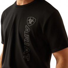 Ariat Men's Vertical Logo T-Shirt Black/Ebony