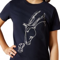 Ariat Kids Hay Girl T-Shirt Navy