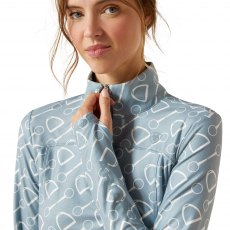 Ariat Women's Lowell 3.0 1/4 Zip Baselayer Hardware Print Ariat Women's Lowell 3.0 1/4 Zip Baselayer Hardware Print