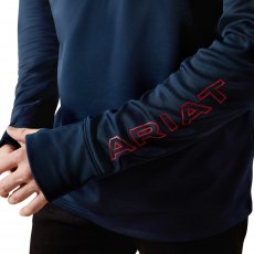 Ariat Men's Team EQ 1/2 Zip Pullover Navy Ariat Men's Team EQ 1/2 Zip Pullover Navy