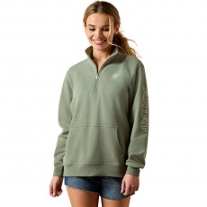 Ariat Women's Foundation Logo 1/2 Zip Sweatshirt Sea Spray Ariat Women's Foundation Logo 1/2 Zip Sweatshirt Sea Spray