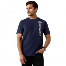 Ariat Men's Vertical Logo T-Shirt Navy Ariat Men's Vertical Logo T-Shirt Navy