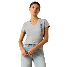Ariat Women's Vertical Logo T-Shirt Heather Grey Ariat Women's Vertical Logo T-Shirt Heather Grey