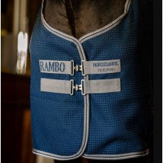 Horseware Rambo Techni Waffle Cooler Navy & Silver Horseware Rambo Techni Waffle Cooler Navy & Silver