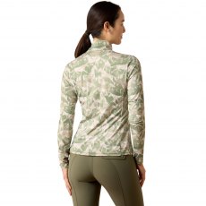 Ariat Women's Lunaveil 1/2 Zip Baselayer Olive Coincide Print Ariat Women's Lunaveil 1/2 Zip Baselayer Olive Coincide Print