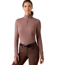 Ariat Women's Gridwork 2.0 1/4 Zip Baselayer Twilight Mauve Ariat Women's Gridwork 2.0 1/4 Zip Baselayer Twilight Mauve