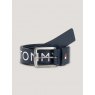 Tommy Hilfiger Palermo Faux Leather Embroidered Belt Desert Sky